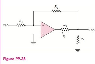 Chapter 9, Problem 9.28P, The circuit in Figure P9.28 is similar to the inverting amplifier except theresistor R3 has been 