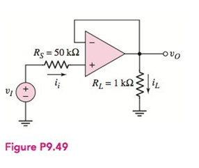 Chapter 9, Problem 9.49P, For the amplifier in Figure P9.49, determine (a) the ideal closed-loop voltage gain, (b) the actual 
