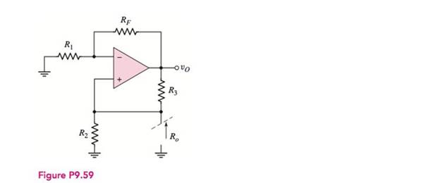 Chapter 9, Problem 9.59P, Figure P9.59 is used to calculate the resistance seen by the load in the voltage-to-current 