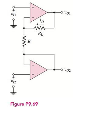 Chapter 9, Problem 9.69P, Consider the circuit in Figure P969. Assume ideal op-amps are used.(a) Derive the expression for the 