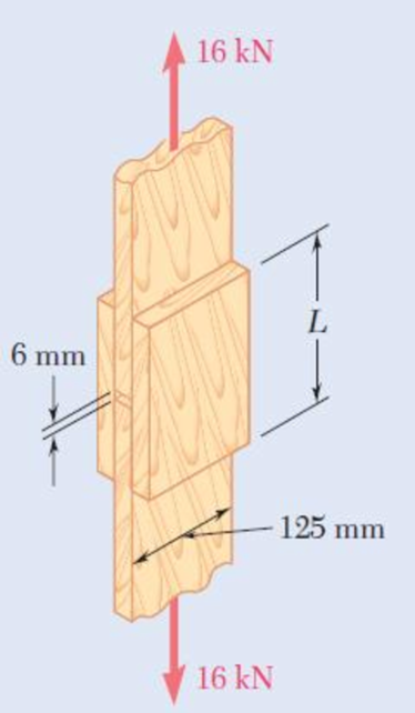 Chapter 1.5, Problem 43P, Two wooden members are joined by plywood splice plates that are fully glued on the contact surfaces. 
