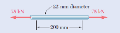 Chapter 2.9, Problem 65P, Fig. P2.65 2.65 In a standard tensile test a steel rod of 22-mm diameter is subjected to a tension 