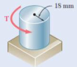 Chapter 3.1, Problem 2P, For the cylindrical shaft shown, determine the maximum shearing stress caused by a torque of 