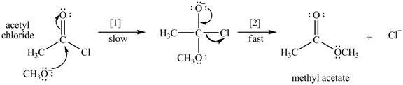 Chapter 6, Problem 6.49P, The conversion of acetyl chloride to methyl acetate occurs via the following two-step mechanism. 