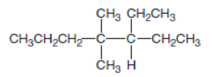 Chapter 10, Problem 10.35UKC, Answer the following questions about the alkane drawn below. a. Give the IUPAC name. b. Draw one 