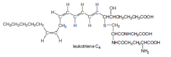 Chapter 11, Problem 11.45AP, Leukotriene C4 is a key compound that causes the constriction of small airways, and in this way 