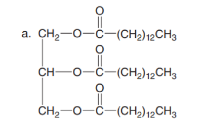 Chapter 15.5, Problem 15.11P, Draw the products formed from hydrolysis of each triacylglycerol. a. b. , example  1