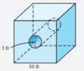 Chapter 9.5, Problem 22E, For Exercises 19 and 20, find the volume of the solid figure not including the hole cutout. 20. 