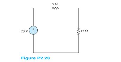 Chapter 2, Problem 2.23HP, For the circuit shown in Figure P2.23, determinethe power absorbed by the 5- resistor. 