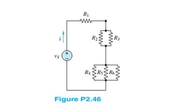 Chapter 2, Problem 2.46HP, Use KCL and Ohm’s law to determine the current through each of the resistors R4,R5, and R6 in 