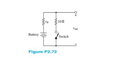 Chapter 2, Problem 2.72HP, The circuit of Figure P2.72 is used to measure the internal impedance of a battery. The battery 