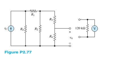 Chapter 2, Problem 2.77HP, A voltmeter is used to determine the voltage acrossa resistive element in the circuit of Figure 