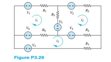 Chapter 3, Problem 3.29HP, Use mesh analysis to find mesh currents in Figure P3.29. Let 
