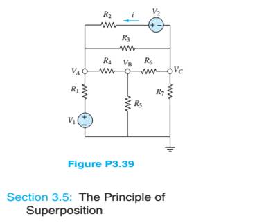 Chapter 3, Problem 3.39HP, Use nodal analysis in the circuit of Figure P3.39 tofind the three indicated node voltages and the 