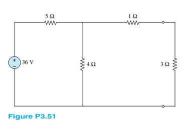 Chapter 3, Problem 3.51HP, Find the Thé venin equivalent of the network seenby the 3- resistor in Figure P3.5 1. 