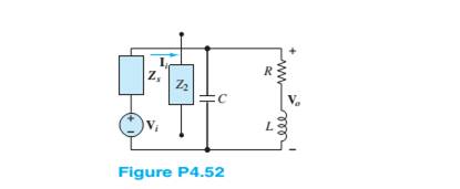 Chapter 4, Problem 4.52HP, Determine the frequency so that the current Ii andthe voltage Vo in Figure P4.52 are in phase. 