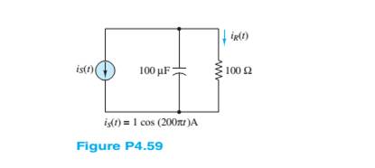 Chapter 4, Problem 4.59HP, Find the current iR(t) through the resistor shown in Figure P4.59. 
