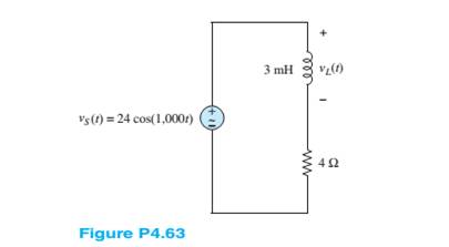 Chapter 4, Problem 4.63HP, Determine the voltage vL(t) across the inductor shown in Figure P4.63. 