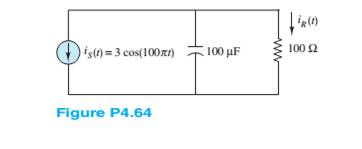 Chapter 4, Problem 4.64HP, Determine the current iR(t) through the resistor shown in Figure P4.64. 