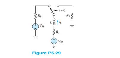 Chapter 5, Problem 5.29HP, Assume that steady-state conditions exist in the circuit shown in Figure P5.29at t0 . Also assume: 