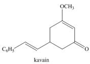 Chapter 10, Problem 10.6P, Problem 10.6 Label each C-C double bond as E or Z. Kavain is a naturally occurring 
relaxant , example  3