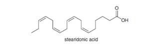 Chapter 12, Problem 12.37P, 12.37 Stearidonic acid (C18H28O2) is an unsaturated fatty acid obtained from oils isolated from hemp 