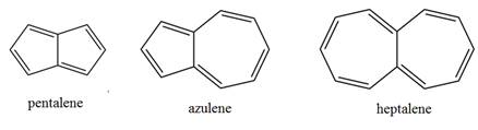 Chapter 17, Problem 17.35P, 17.35 Pentalene, azulene, and heptalene are conjugated hydrocarbons that do not contain a benzene 