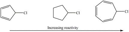 Chapter 17, Problem 17.40P, 17.40 Explain the observed rate of reactivity of the following  alky l halides in an  reaction.

 