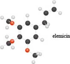 Chapter 3, Problem 3.21P, 3.29

Identify the functional groups in the ball-and-stick model of elemicin, a compound partly 