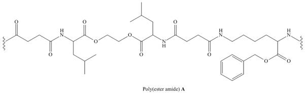 Chapter 31, Problem 31.58P, 30.56 Compound A is a novel poly (ester amide) copolymer that can be used as a bioabsorbable coating 