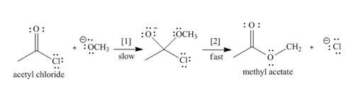 Chapter 6, Problem 49P, 6.50 The conversion of acetyl chloride to methyl acetate occurs via the following two-step 