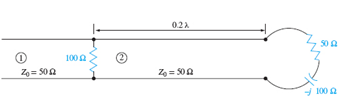 Chapter 10, Problem 10.18P, The line shown in Figure 10.31 is lossless. Find s on both sections 1 and 2. Figure 10.31 See 