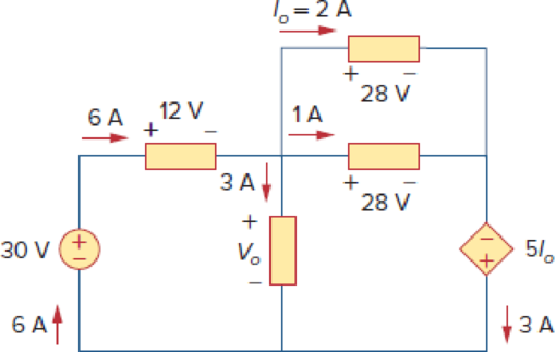 Chapter 1, Problem 20P, Find Vo and the power absorbed by each element in the circuit of Fig. 1.31. Figure 1.31 
