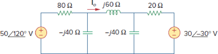 Chapter 10, Problem 31P, Use mesh analysis to determine current Io in the circuit of Fig. 10.79 below. Figure 10.79 
