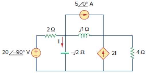 Chapter 10, Problem 33P, Compute I in Prob. 10.15 using mesh analysis. Solve for the current I in the circuit of Fig. 10.64 