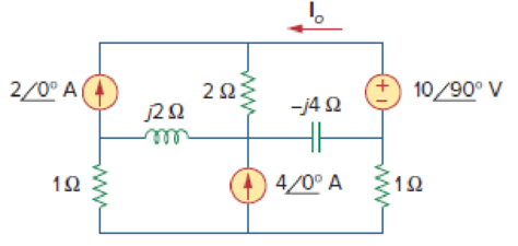 Chapter 10, Problem 38P, Using mesh analysis, obtain Io in the circuit shown in Fig. 10.83. Figure 10.83 