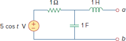 Chapter 10, Problem 7RQ, In the circuit of Fig. 10.48, the Thevenin voltage at terminals a-b is: Figure 10.48 For Review , example  5