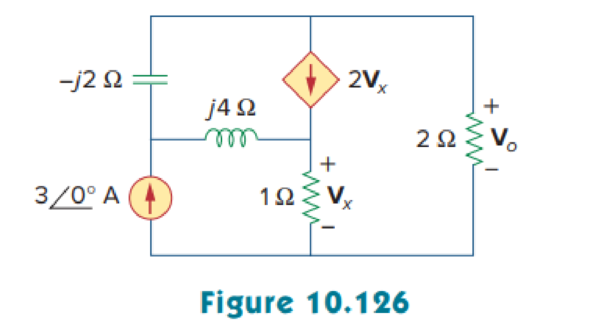 Chapter 10, Problem 84P, Obtain Vo in the circuit of Fig. 10.126 using PSpice or MultiSim. 