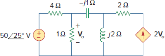 Chapter 11, Problem 57P, For the circuit in Fig. 11.76, find the average, reactive, and complex power delivered by the 