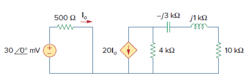 Chapter 11, Problem 58P, Obtain the complex power delivered to the 10-k resistor in Fig. 11.77 below. Figure 11.77 