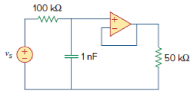 Chapter 11, Problem 65P, In the op amp circuit of Fig. 11.84, vs = 4 cos 104t V. Find the average power delivered to the 50-k 