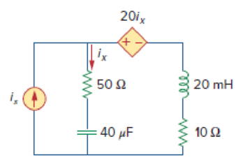 Chapter 11, Problem 6P, For the circuit in Fig. 11.38, is = 6 cos 103t A. Find the average power absorbed by the 50- 