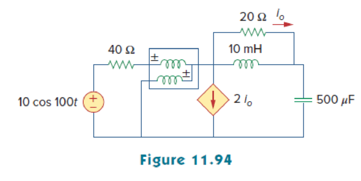Chapter 11, Problem 79P, Determine the wattmeter reading of the circuit in Fig. 11.94. 