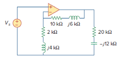 Chapter 11, Problem 9P, For the op amp circuit in Fig. 11.41, Find the average power absorbed by the 20-k resistor. Figure , example  2