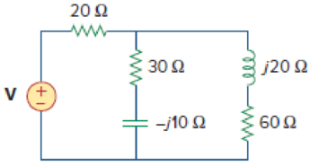 Chapter 11.7, Problem 13PP, In the circuit in Fig. 11.25, the 60- resistor absorbs an average power of 240 W. Find V and the 