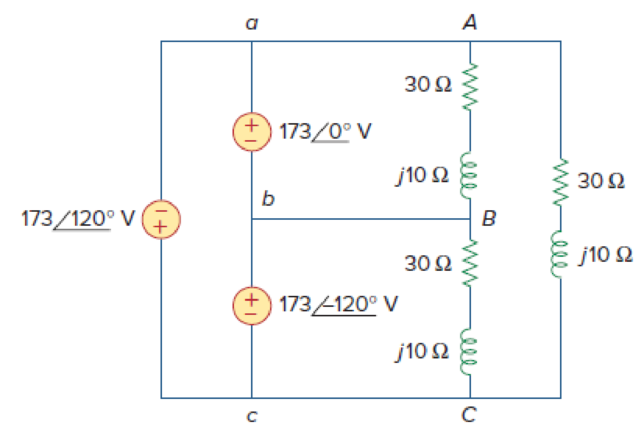 Chapter 12, Problem 19P, For the - circuit of Fig. 12.50, calculate the phase and line currents. Figure 12.50 