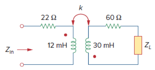 Chapter 13, Problem 17P, In the circuit of Fig. 13.86, ZL is a 15-mH inductor having an impedance of j40 . Determine Zin when 