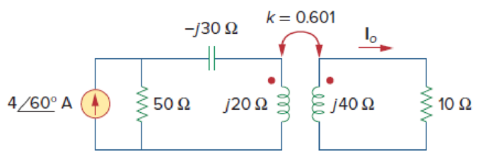 Chapter 13, Problem 26P, Find Io in the circuit of Fig. 13.95. Switch the dot on the winding on the right and calculate Io 