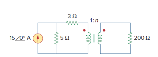 Chapter 13, Problem 53P, Refer to the network in Fig. 13.118. (a) Find n for maximum power supplied to the 200- load. (b) 