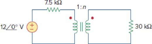 Chapter 13, Problem 64P, For the circuit in Fig. 13.129. find the turns ratio so that the maximum power is delivered to the 